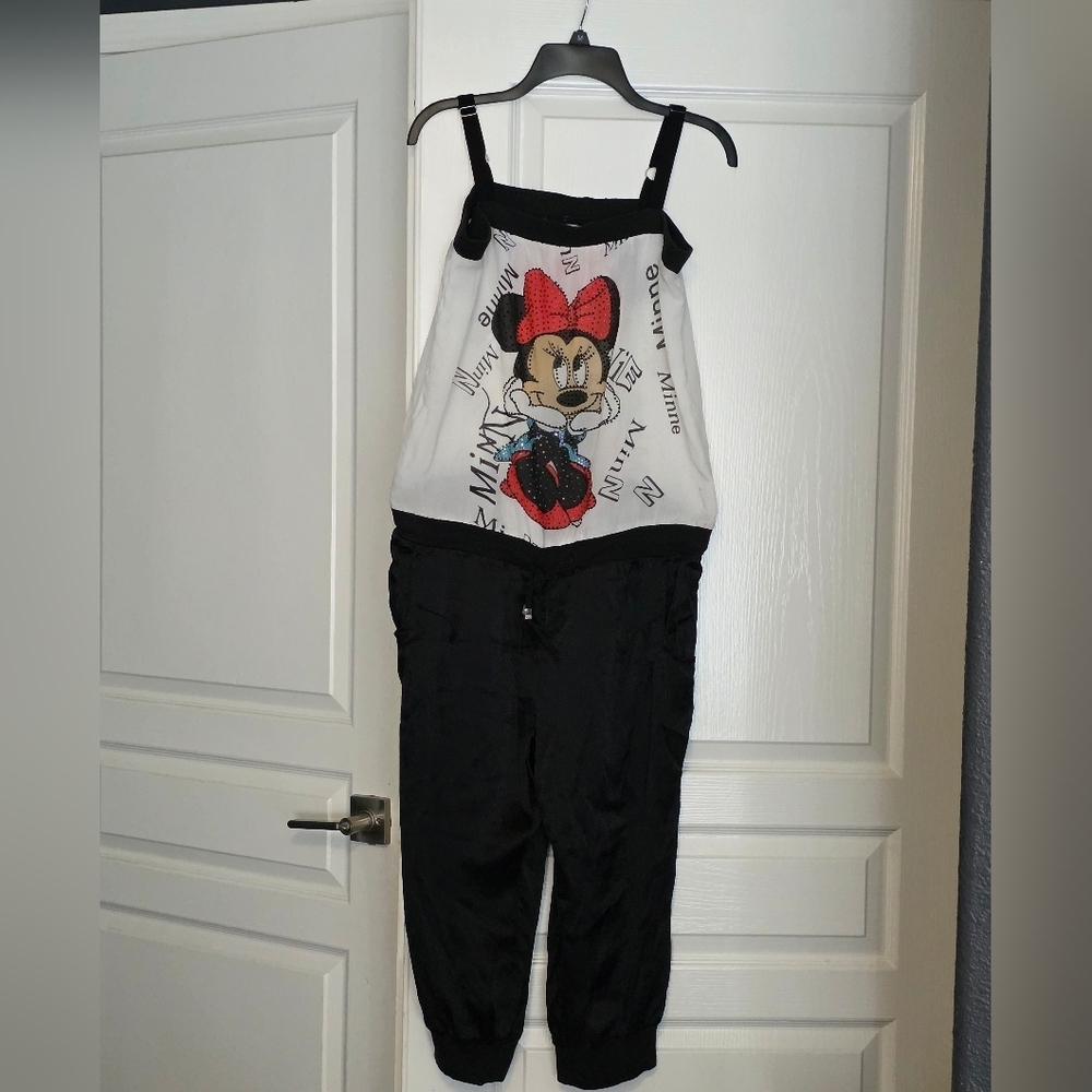 Minni Mouse Women's Black and White Jumpsuit - Picture 9 of 9